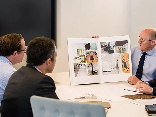 A presentation taking place at REM's offices in London