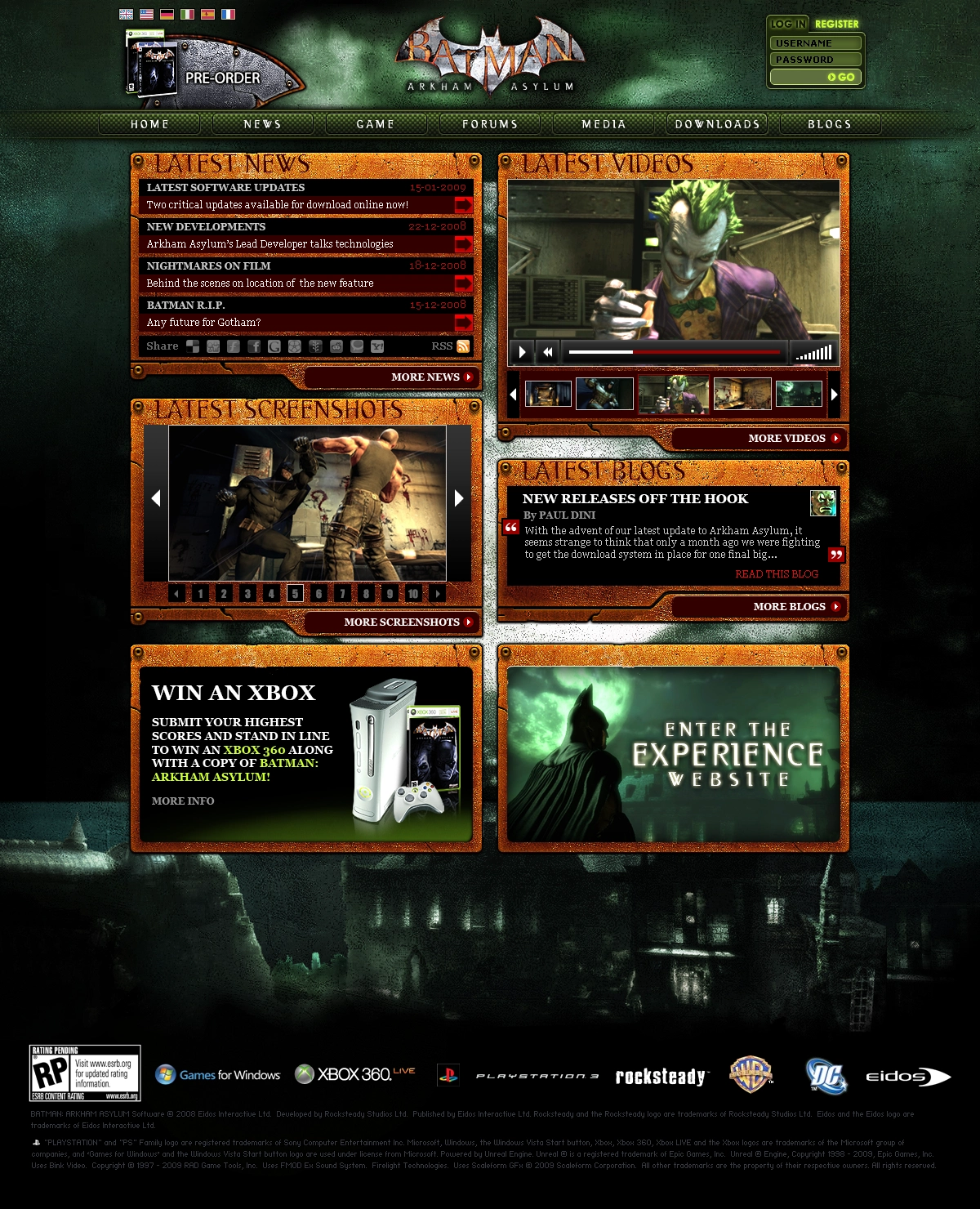 Proposed website Homepage layout